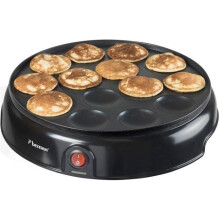Macchina per Poffertjes Bestron APFM700Z 800W Nera - Specialità Olandese in 14 Parti Dorate