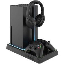 Supporto multifunzionale - FISSO - Xbox S/X - Carica 2 controller - Raffreddamento attivo - Retroilluminazione RGB