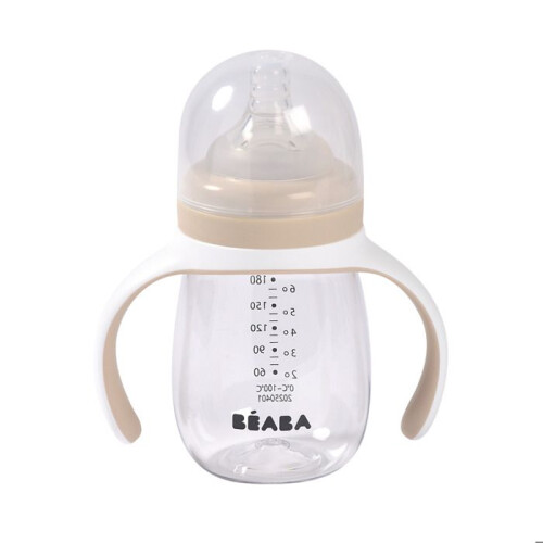 BEABA Biberon di apprendimento 2 in 1 - 210ml Terra Argilla
