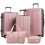 Lot de 5 valises, avec serrure TSA, imperméable, fermeture éclair YKK, roues multidirectionnelles, extensible 1