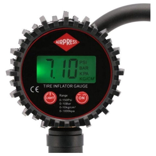 Opblaaspistool - AIRPRESS - Auto-compressor - Digitale weergave - 10 bar - Universeel 2