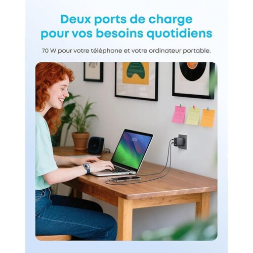 Anker Netadapter - ANKER - Zolo - 70W - 4 poorten - PD 3.0 1