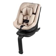 Kinderkraft I-GROW I-SIZE Autositz 40-150 cm, verstellbare Kopfstütze, Memory-Schaum, waschbarer Bezug, beige