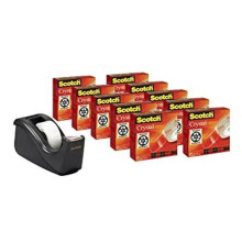 SCOTCH Set di 10 rotoli di nastro adesivo Crystal