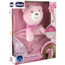 Peluche Chicco Peluche orso con coperta 47x40 MAXI DOUDOU rosa
