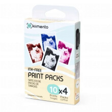 Xrec Cartucce foto carta 40x per fotocamera Kiimento modello P2, 4 pacchi colore/stampa 10x4 / 40 schede