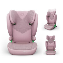 Kinderkraft JUNIOR FIX 2 PLUS Autositz 100-150 cm ISOFIX, verstellbare Kopfstütze, bequemer Sitz, seitlicher Schutz, rosa