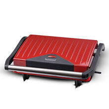 Grill Vlees, Burger & Panini - TECHWOOD - 750 W - Antiaanbakplaten - Automatische temperatuurcontrole - Koude handgreep
