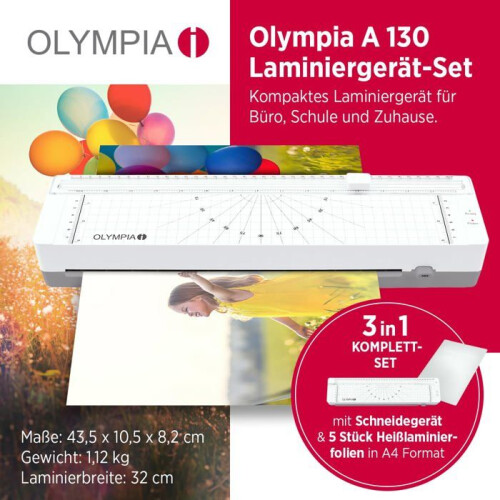 Plastificadora - OLYMPIA - A 130 Combo - DIN A3 - Aparelho de corte integrado 2