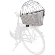 Fahrradkorb - Trixie - 35x49x55 cm - Rattan - Samt - Max 8kg