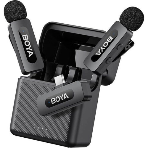 Draadloze microfoon - BOYA - BY-V30 - Bereik 100 m - USB-C - 2.4 GHz, 36 u (behuizing)