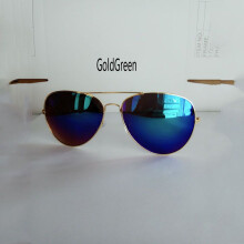 (GoldDeepGreen)The New Colorful Coating Sunglasses Uv400 Radiation Classic Women Sunglasses