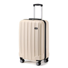 Kono Valise Rigide en ABS, Lot de 3 pièces (M + L + XL), Beige, avec Cadenas et 4 Roues
