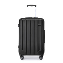 Kono Valise Rigide en ABS, Noir, Taille M (54.5x35x20 cm), 4 Roues et Cadenas Ă Combinaison