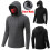 (Black,M)Mens Face Mask Skull Hoodies Drawstring Pullover Sweatshirts Costume Jumper 2
