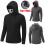 (Gray,M)Mens Face Mask Skull Hoodies Drawstring Pullover Sweatshirts Costume Jumper 3