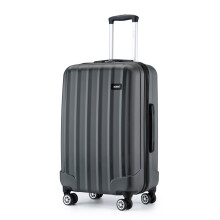 Kono Valise rigide en ABS, Gris foncé, Lot de 3 pièces (M + L + XL) avec serrure à combinaison et 4 roues