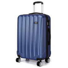 Kono Valise Rigide en ABS, Bleu, Taille M (54.5x35x20 cm), avec 4 Roues et Cadenas Ă Combinaison