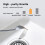 HOROW White Granite Composite Kitchen Sink 45x50x20cm, Scratch Resistant, with Waste Kit 2