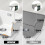 HOROW White Granite Composite Kitchen Sink 45x50x20cm, Scratch Resistant, with Waste Kit 6