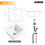 HOROW White Granite Composite Kitchen Sink 45x50x20cm, Scratch Resistant, with Waste Kit 8