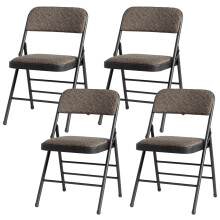 4 Pcs Folding Chairs Upholstered Padded Event Chairs Office Conference Living Room School