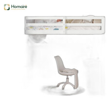 HOMAIRE White Wooden Teen Bunk Bed 90x190cm