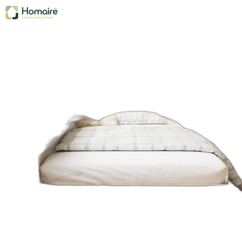 HOMAIRE 3FT Single Storage Bed White Oak