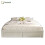 HOMAIRE Velvet Upholstered 4ft6 Double Bed Beige 1