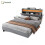 HOMAIRE Grey Velvet Upholstered Double Bed 1