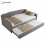 HOMAIRE Grey Velvet Upholstered 4ft6 Daybed 1
