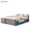 HOMAIRE Grey Velvet Ottoman Bed 4ft6 Double 1