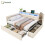 HOMAIRE 4ft6 Beige Upholstered Double Bed 1