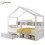 HOMAIRE White Pine Wood 3ft Single Storage Bed 1