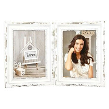 Cornice foto - Zep - SY857 - Legno - 2 Foto - 13x18 cm - Bianco-Beige