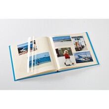 Álbum de fotos Walther diseño de pegatinas divertido álbum de fotos estructura cubierta azul océano 33 x 33 5 cm
