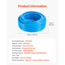 SucceBuy Kit de Tuyauterie pour Air Comprimé, 100FT, HDPE et Aluminium, pour Garage et Atelier