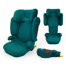 Silla de auto Kinderkraft XPAND 2 PRO i-Size 100-150 cm elevador plegable con memoria de forma protección lateral funda AIR FLOW verde