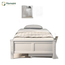 HOMAIRE White Solid Pine Storage Bed 3ft