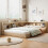 HOMAIRE 4ft6 White Oak Storage Bed 135x190cm 4