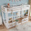 HOMAIRE 3FT White Solid Wood Bunk Bed 5
