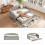 HOMAIRE Velvet Grey 3FT Single Bed with Trundle 6