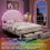 HOMAIRE Velvet Upholstered 4ft6 Double Bed Beige 6