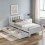 HOMAIRE White Solid Pine Storage Bed 3ft 4