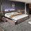 HOMAIRE Metal 4ft6 Double Bed with LED Grey 4