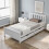 HOMAIRE White Solid Pine Storage Bed 3ft 5