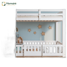 HOMAIRE 3FT White Solid Wood Bunk Bed