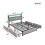 HOMAIRE Metal 4ft6 Double Bed with LED Grey 2