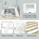 HOMAIRE White Pine Wood Bunk Bed with Slide 5