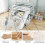 HOMAIRE White Pine Wood Bunk Bed with Slide 6